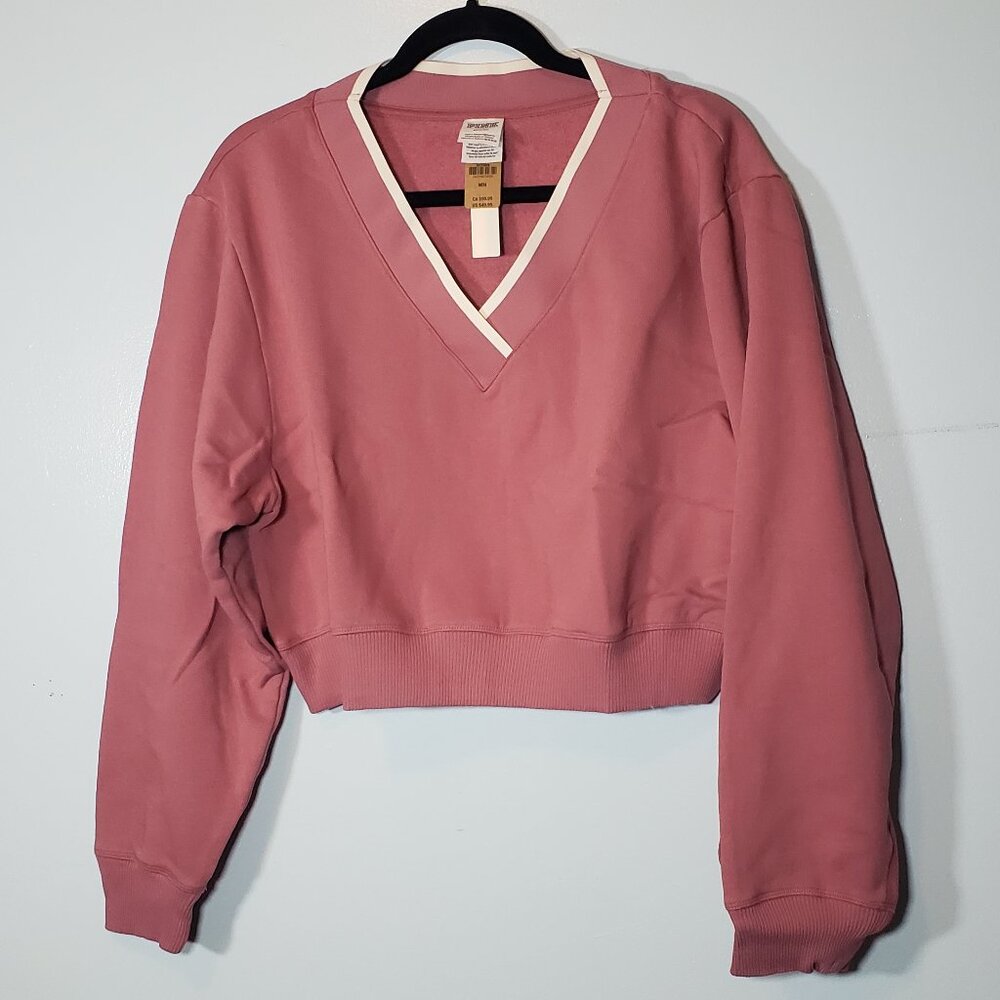 Victoria's Secret PINK Size M V Neck Sweatshirt New with Tags